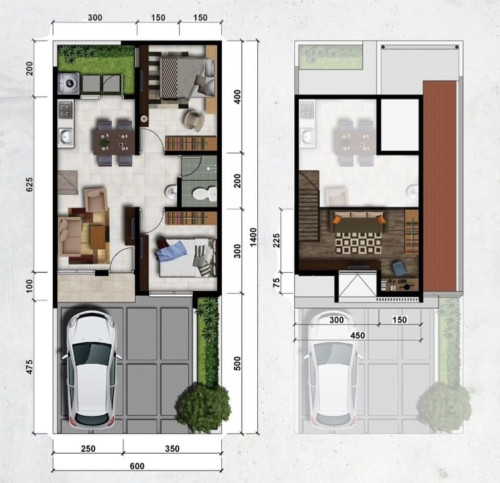 foto denah rumah tipe 60 perumahan The Nest Sanctuary