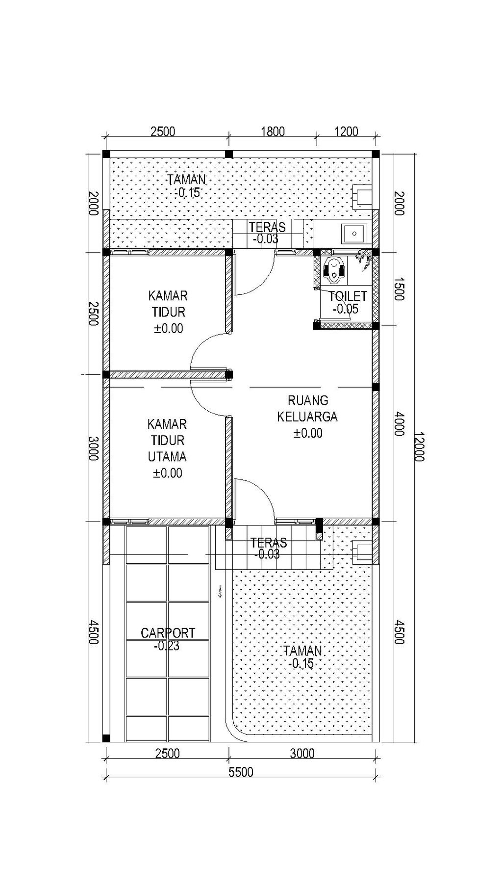 foto denah rumah tipe Aster perumahan Bumi Indah Cluster Udayana