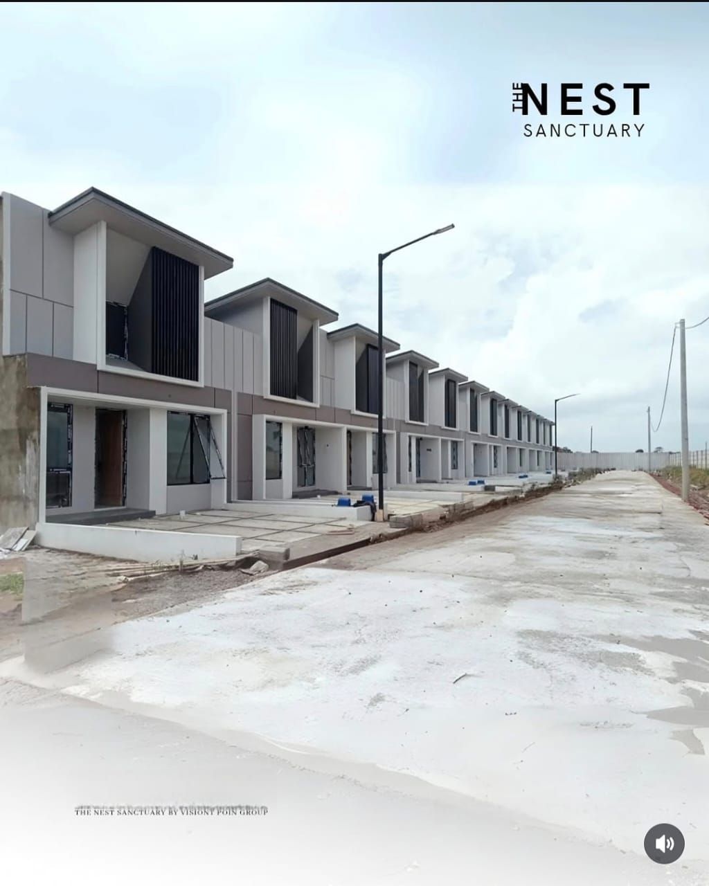 foto tampak rumah tipe 60 perumahan The Nest Sanctuary