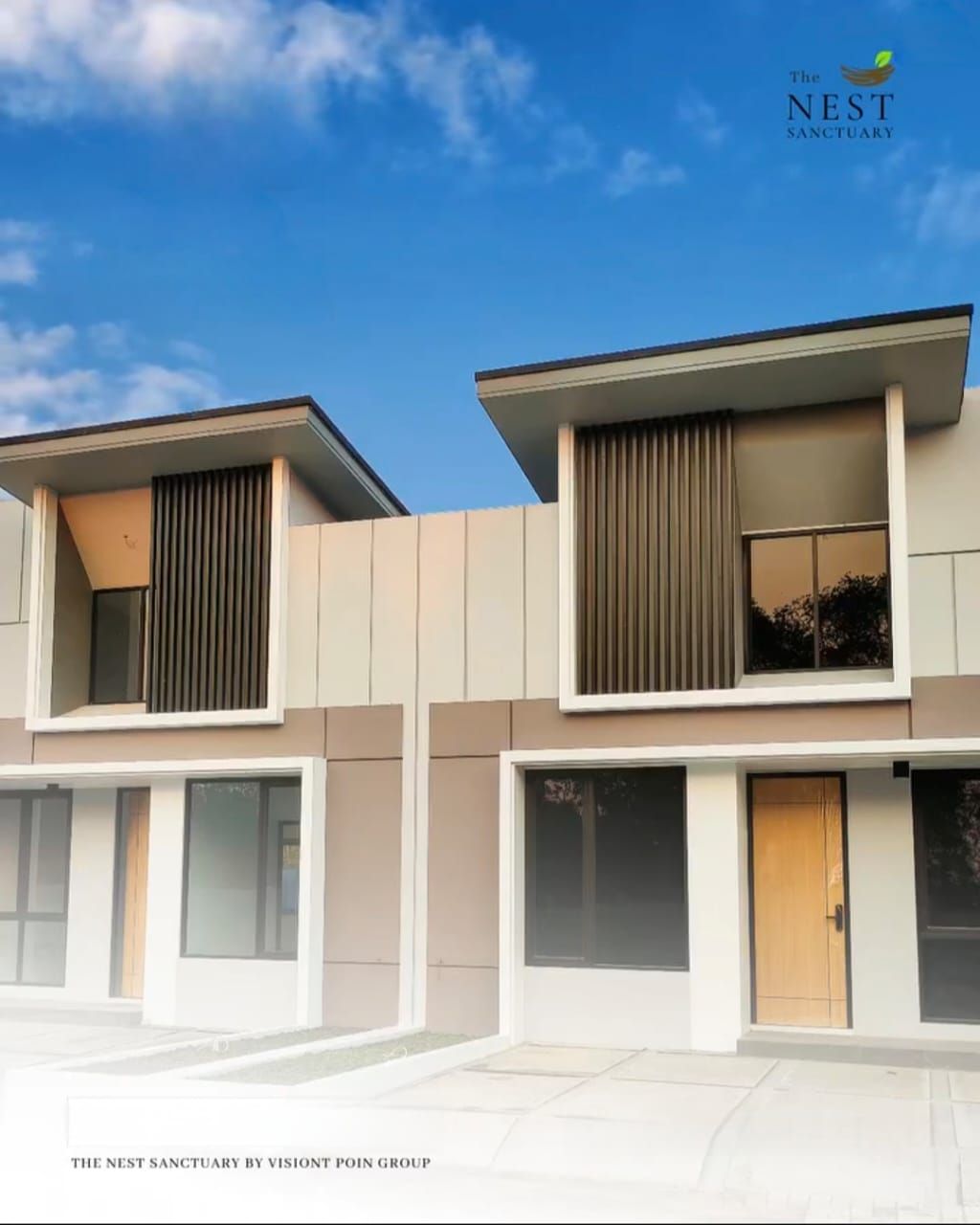 foto tampak rumah tipe 75 perumahan The Nest Sanctuary