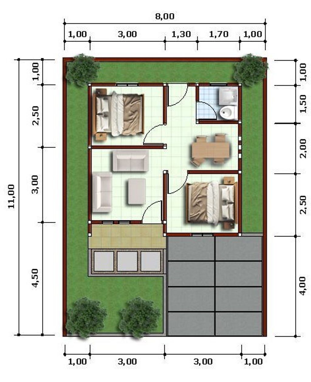 foto denah rumah tipe Subsidi perumahan OPERO CLASSIC