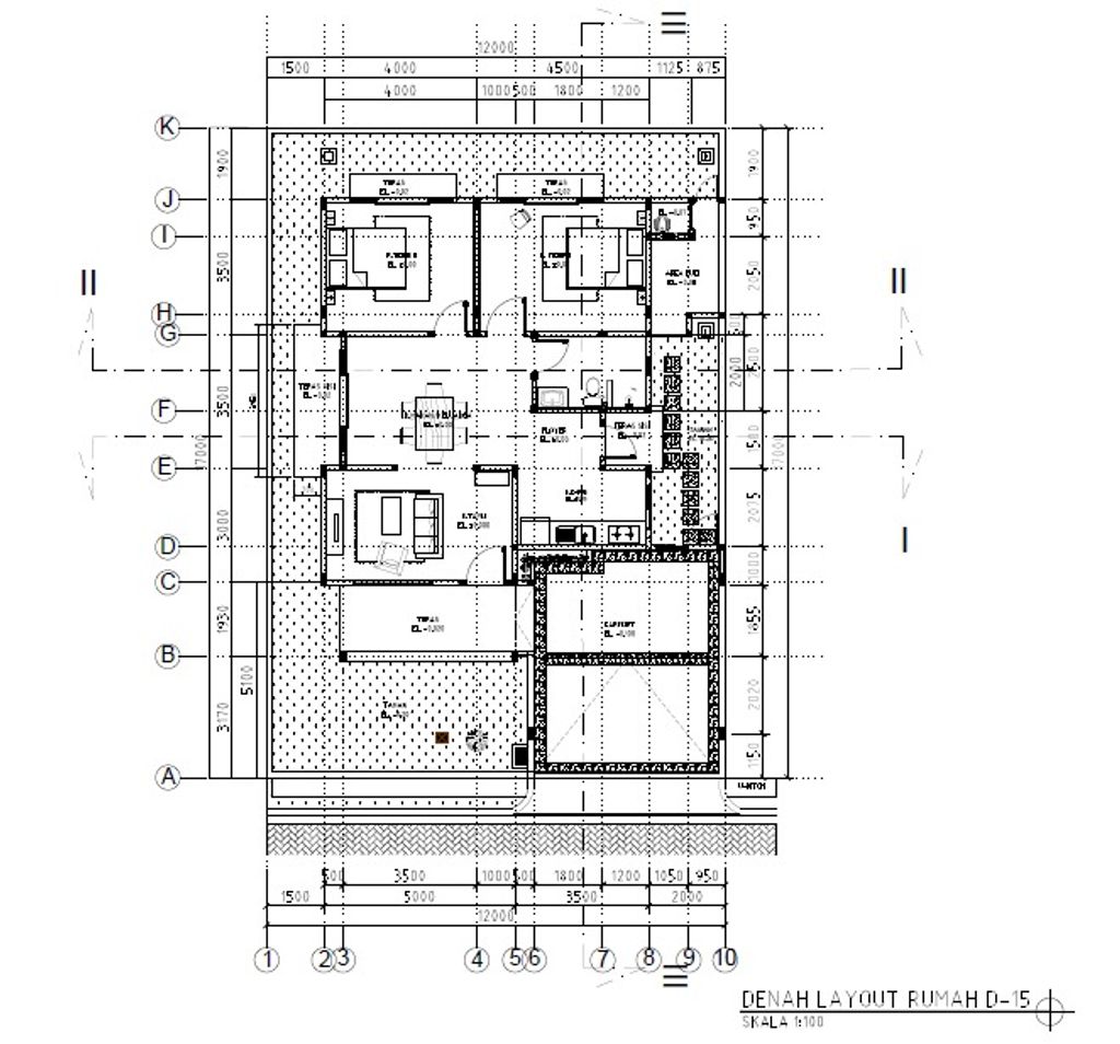 foto denah rumah tipe 102/204 perumahan THE VILLAS Rukun Senior Living