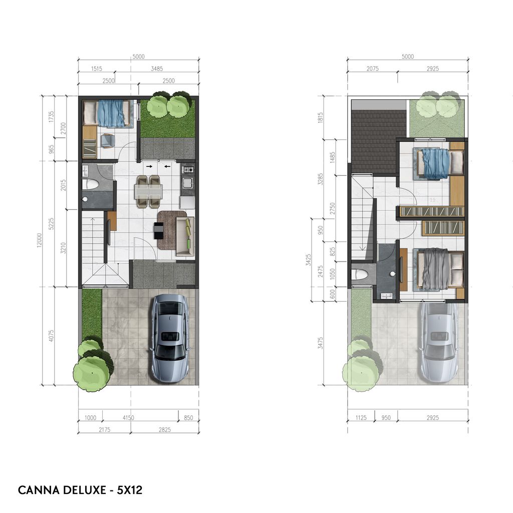 foto denah rumah tipe Canna Deluxe perumahan CITRALAND CITY KEDAMEAN