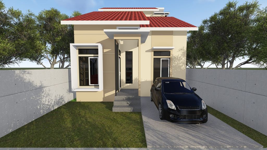 foto denah rumah tipe 50 KAV.105 perumahan CLUSTER MAGNOLIA