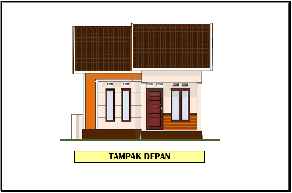 foto tampak rumah tipe 36 perumahan CIPTA GRIYA JALAN SOEKARNO-HATTA II