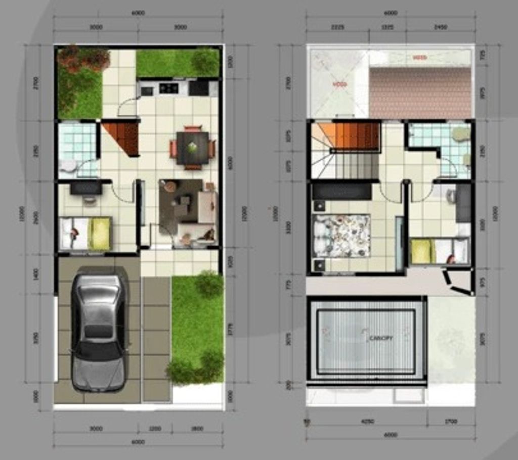 foto denah rumah tipe New Blossom perumahan VIRGINIA PARK