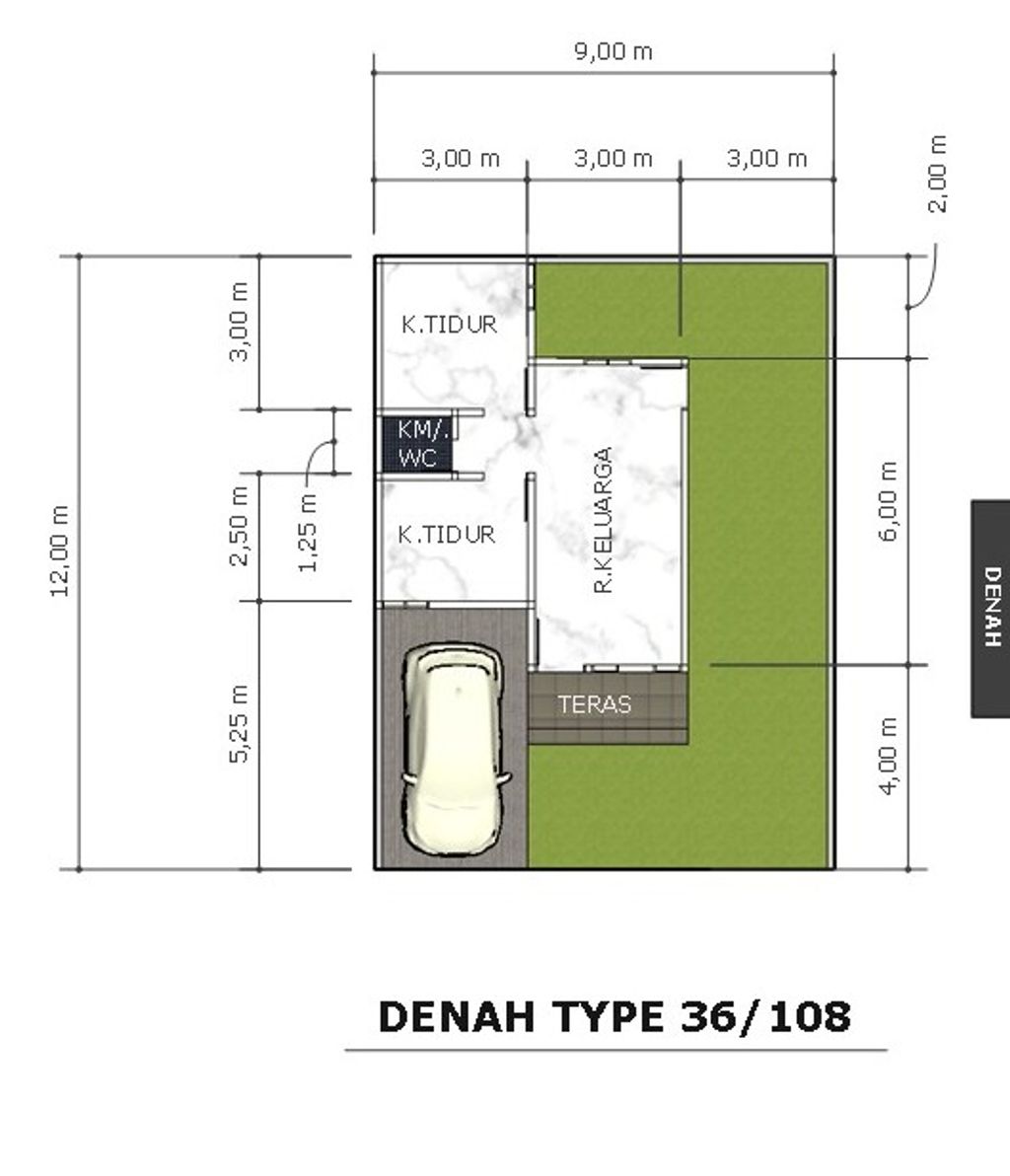 foto denah rumah tipe 36 perumahan ALFAZZA RESIDENCE 2