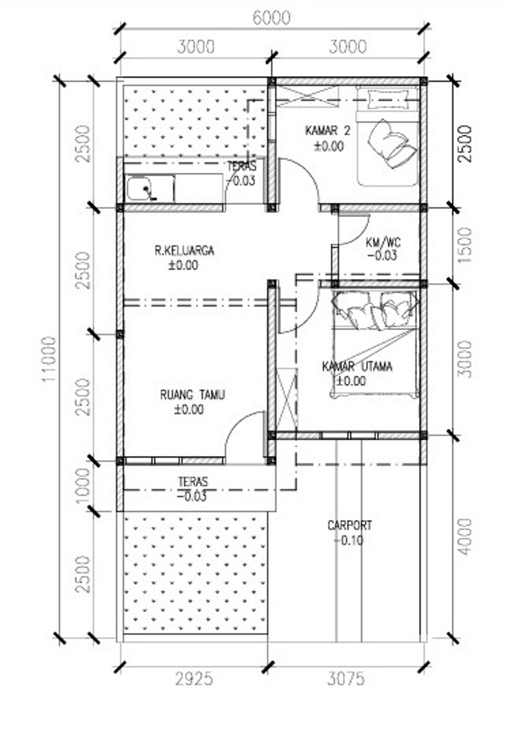 foto denah rumah tipe 27/66 (subsidi) perumahan PURI MUTIARA RESIDENCE