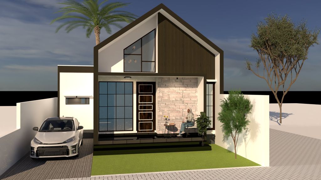 foto tampak rumah tipe 45 perumahan ALFAZZA RESIDENCE 2