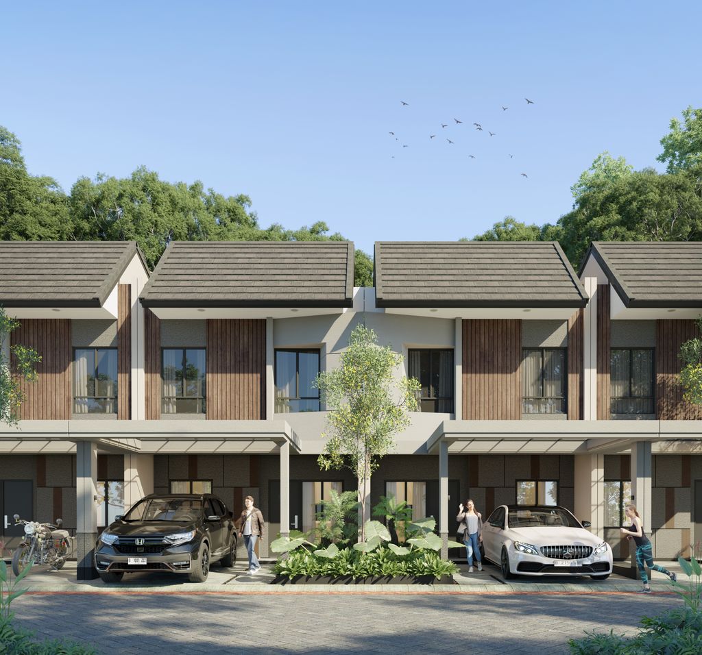 foto tampak rumah tipe New Blossom perumahan VIRGINIA PARK