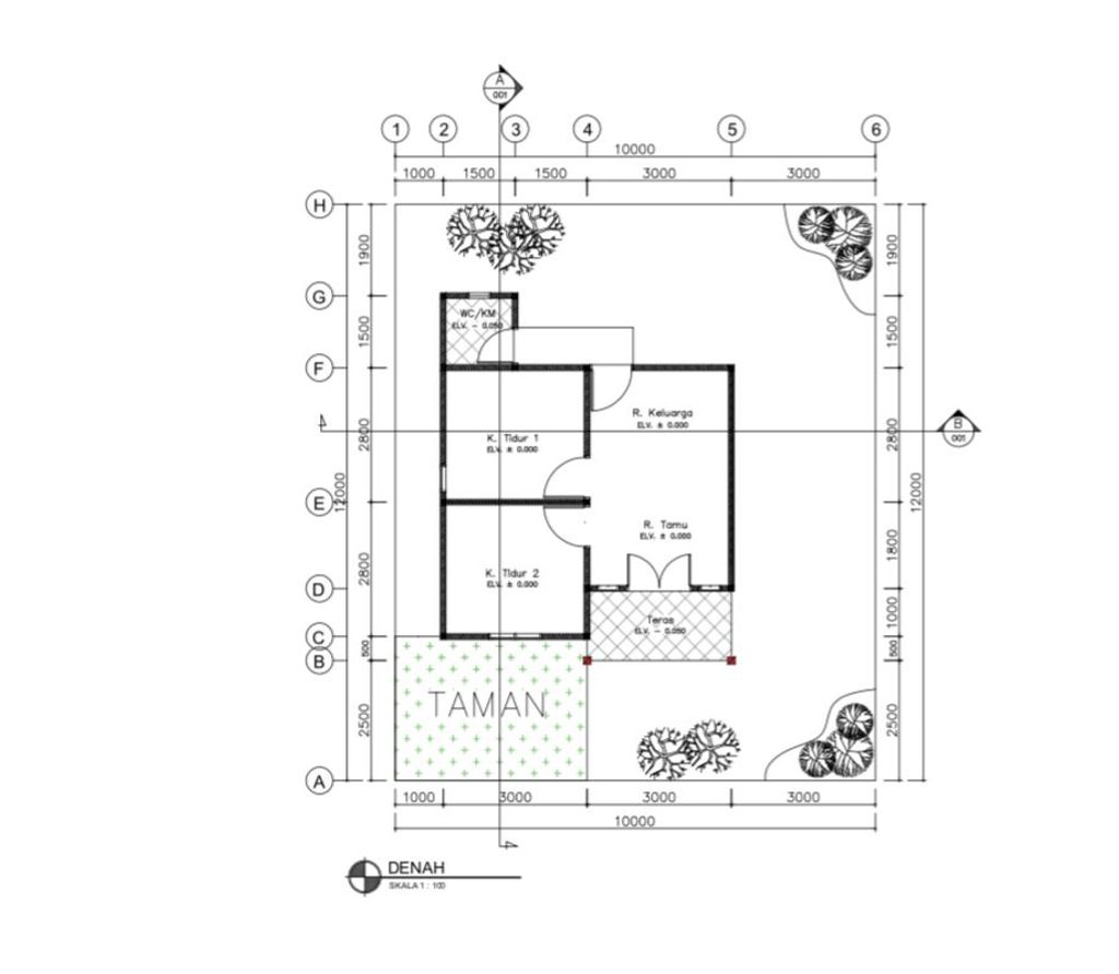 foto denah rumah tipe 36 perumahan BUMI RAHAYU RESIDENCE 2