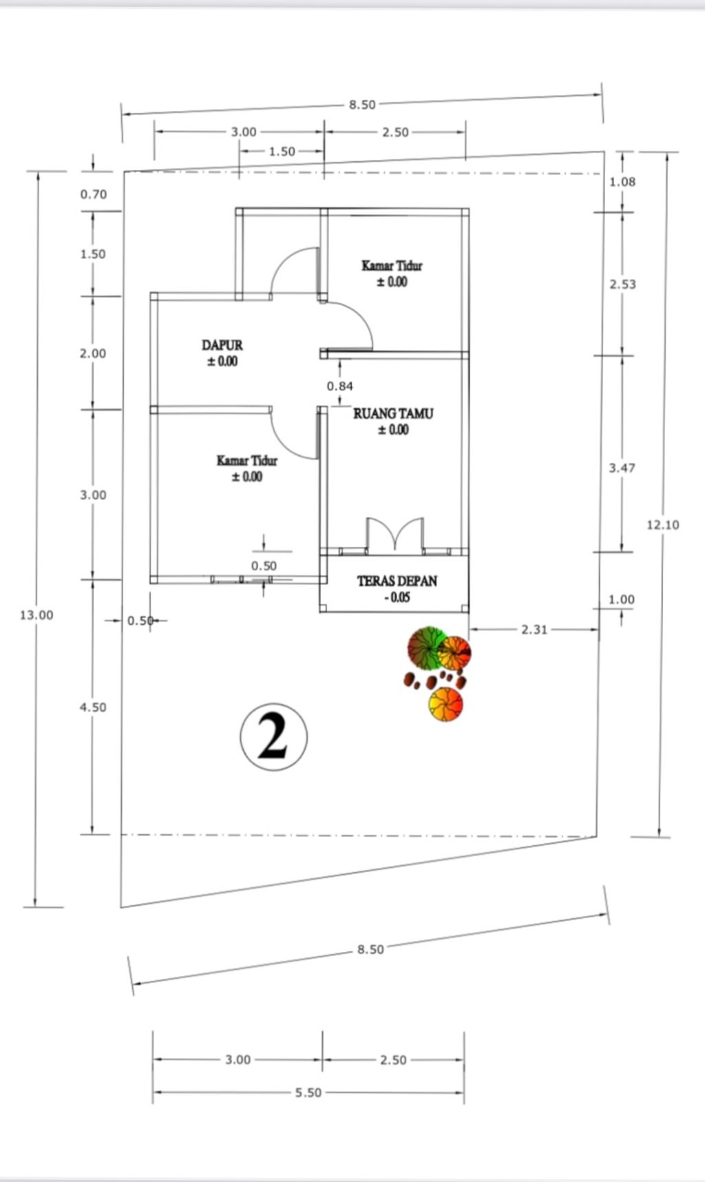 foto denah rumah tipe 36 perumahan Almeera Residence 3
