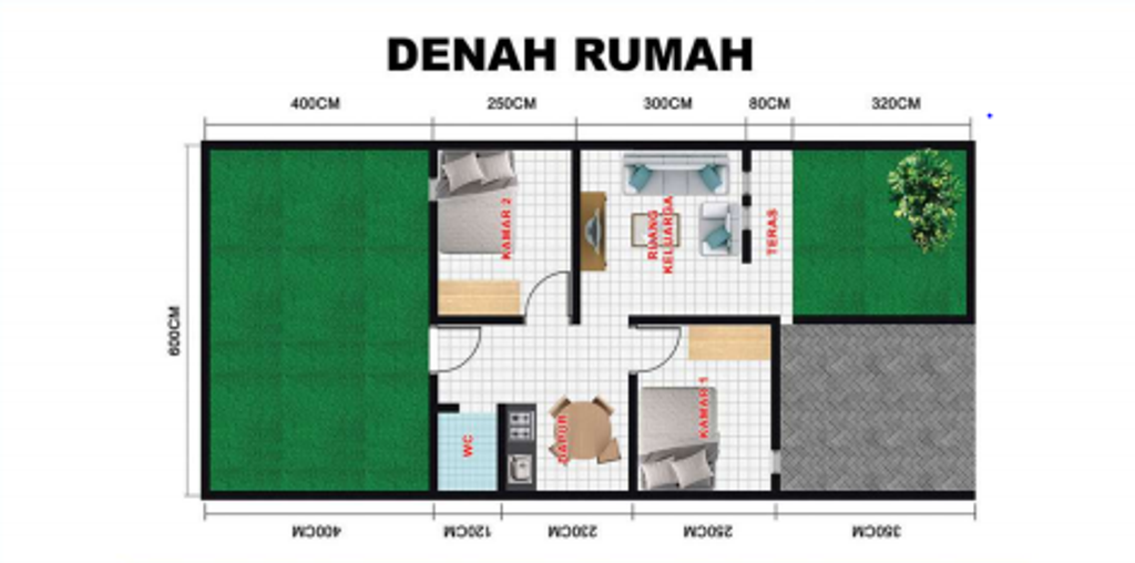 foto denah rumah tipe Subsidi perumahan PANTAI INDAH COASTAL KARIMUN 2