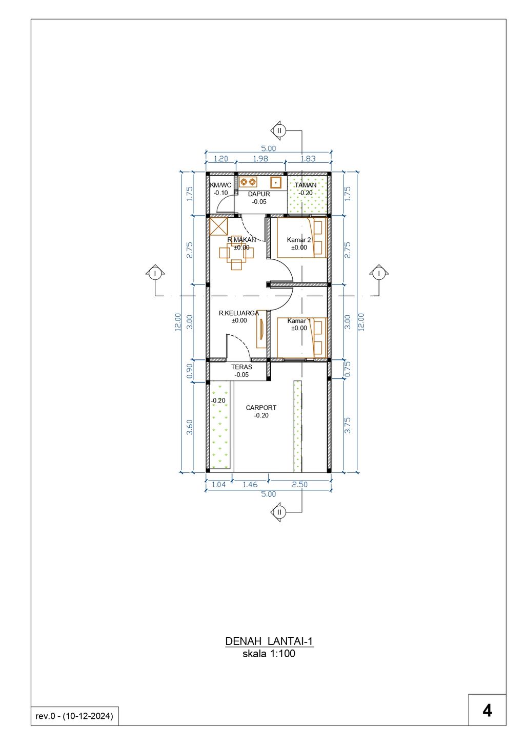 foto denah rumah tipe 36/60 perumahan Azura Nusantara Residence