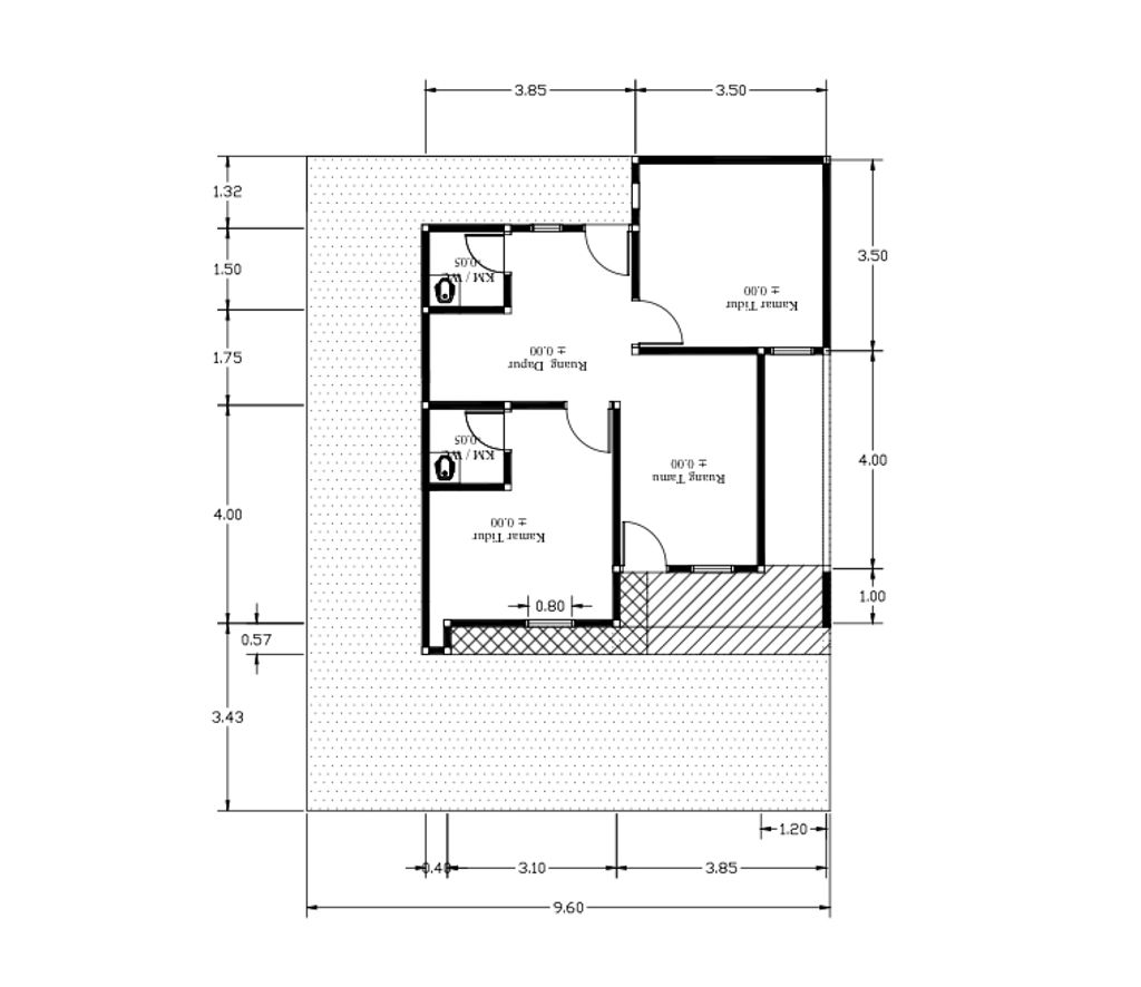 foto denah rumah tipe 50 perumahan Almeera Residence 3