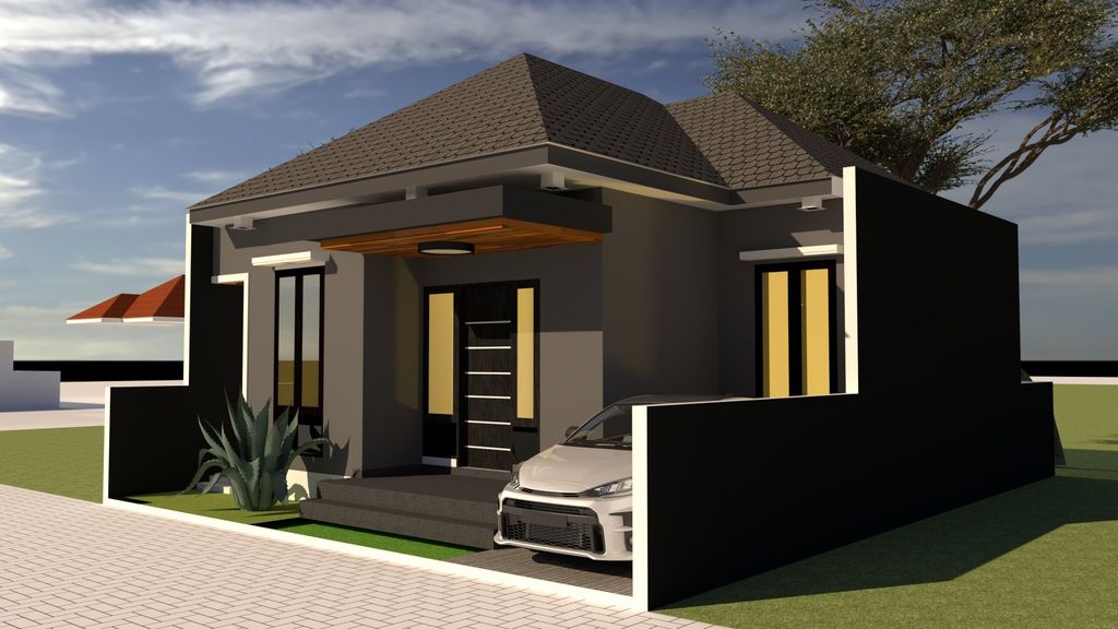 foto tampak rumah tipe 54 perumahan ALFAZZA RESIDENCE 2