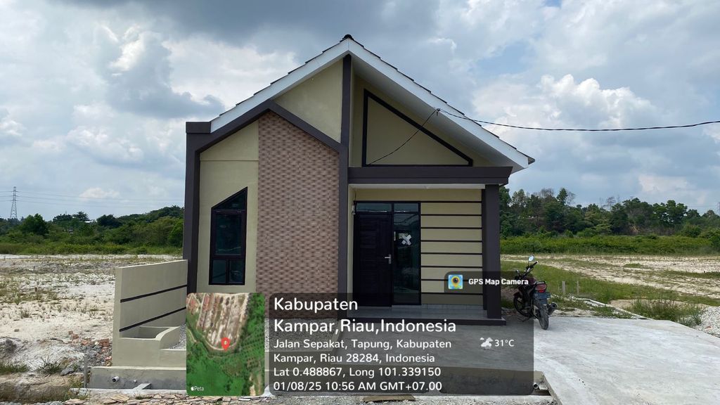 foto tampak rumah tipe 36 perumahan Griya Setia Bangsa 2