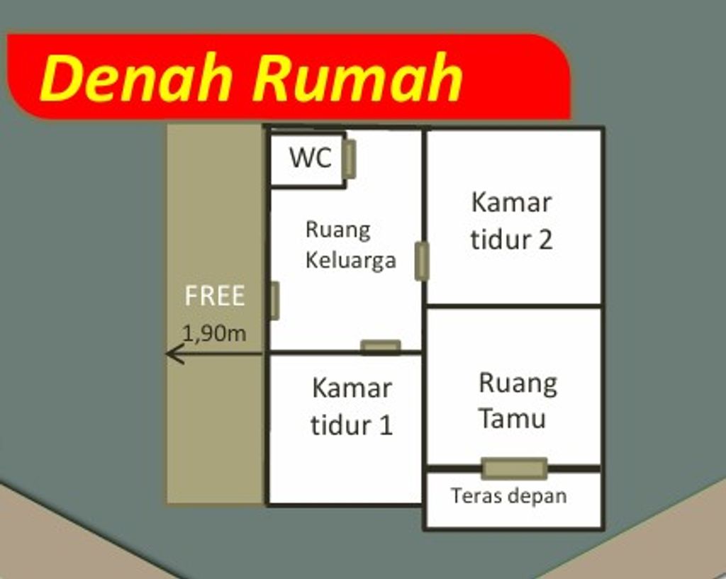 foto denah rumah tipe 36 perumahan GRAND SAUFI