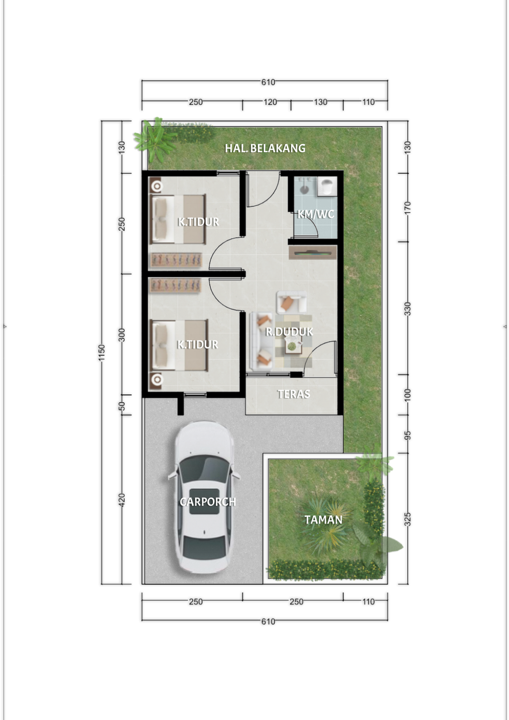 foto denah rumah tipe 28 perumahan Griya Sehati Tahap 7