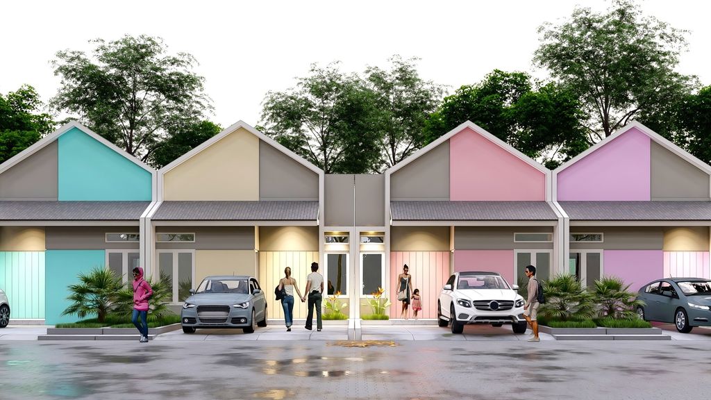 foto tampak rumah tipe 36 perumahan ESA DE PASTEL