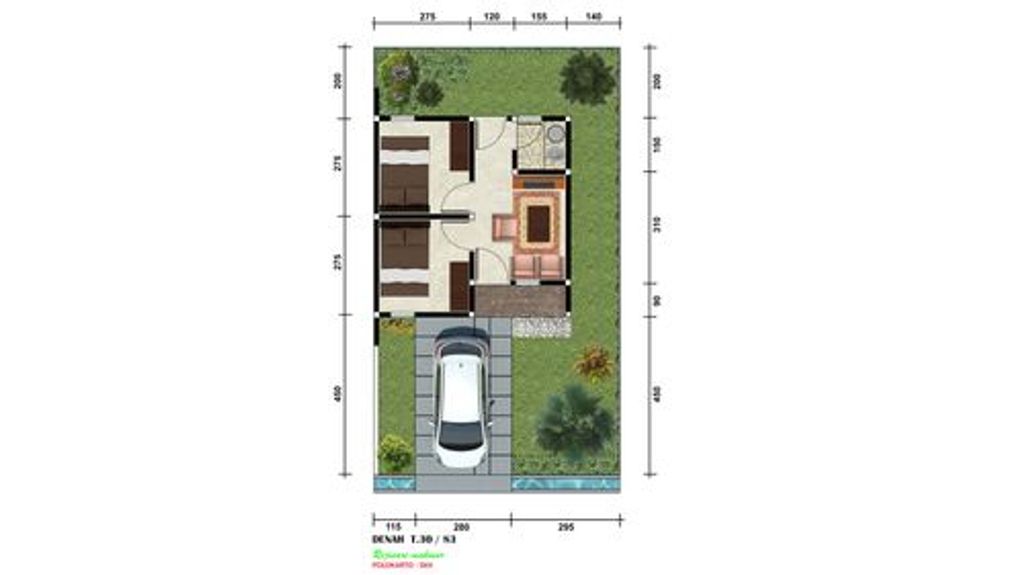 foto denah rumah tipe 30/83 S perumahan REJOSARI MAKMUR