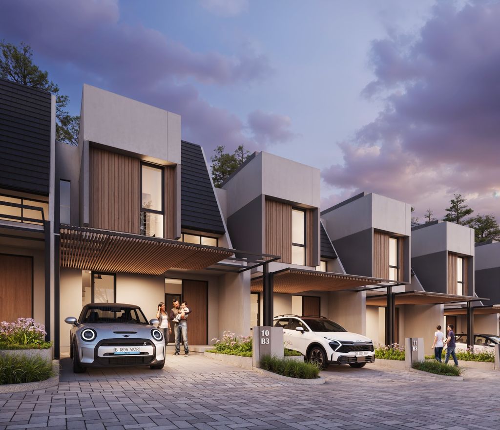 foto tampak rumah tipe 48 Ebony perumahan CENDANA RESIDENCE 2