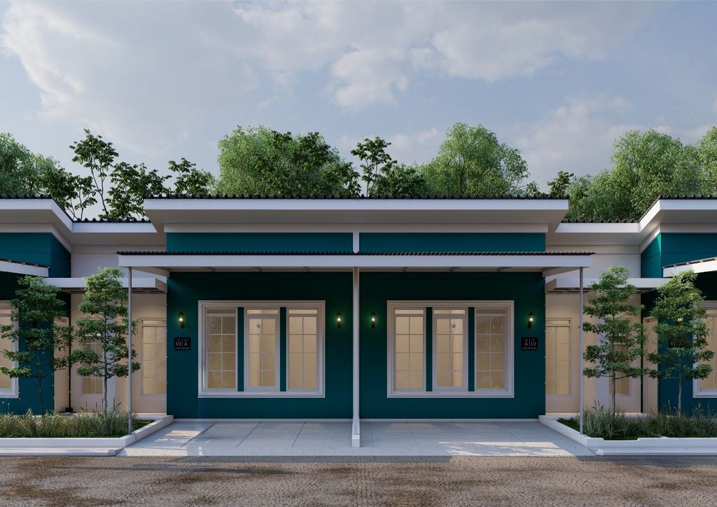 foto tampak rumah tipe 36/72 perumahan VILLA MUTIARA MADINAH TAHAP 3