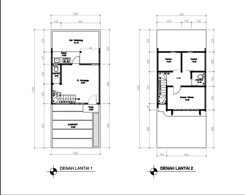 foto denah rumah tipe 50 Compact 3 Kamar HC (556) perumahan G-Land Ciwastra Park 2