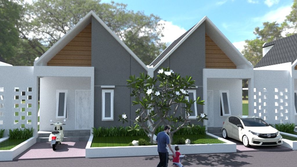 foto tampak rumah tipe 42 perumahan PURI GNADE KULON PROGO