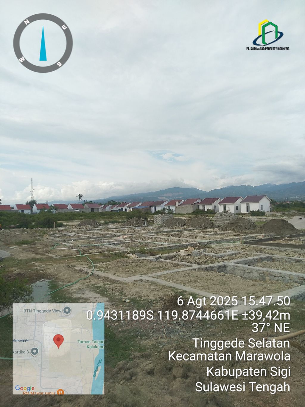 foto posisi tengah perumahan KURNIALAND TINGGEDE TAHAP 2