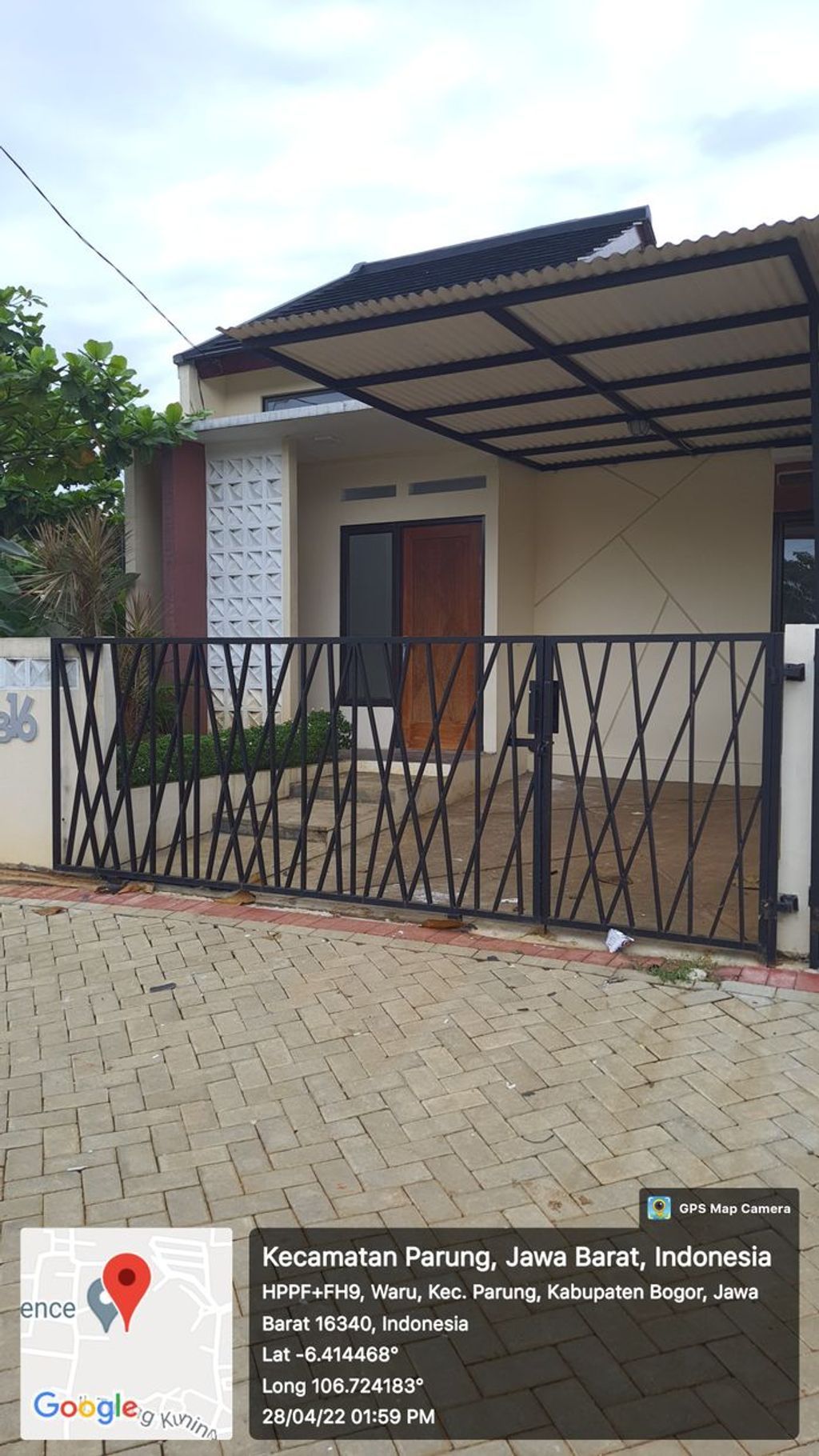 foto tampak rumah tipe Komersil88 perumahan Palm Parung Residence