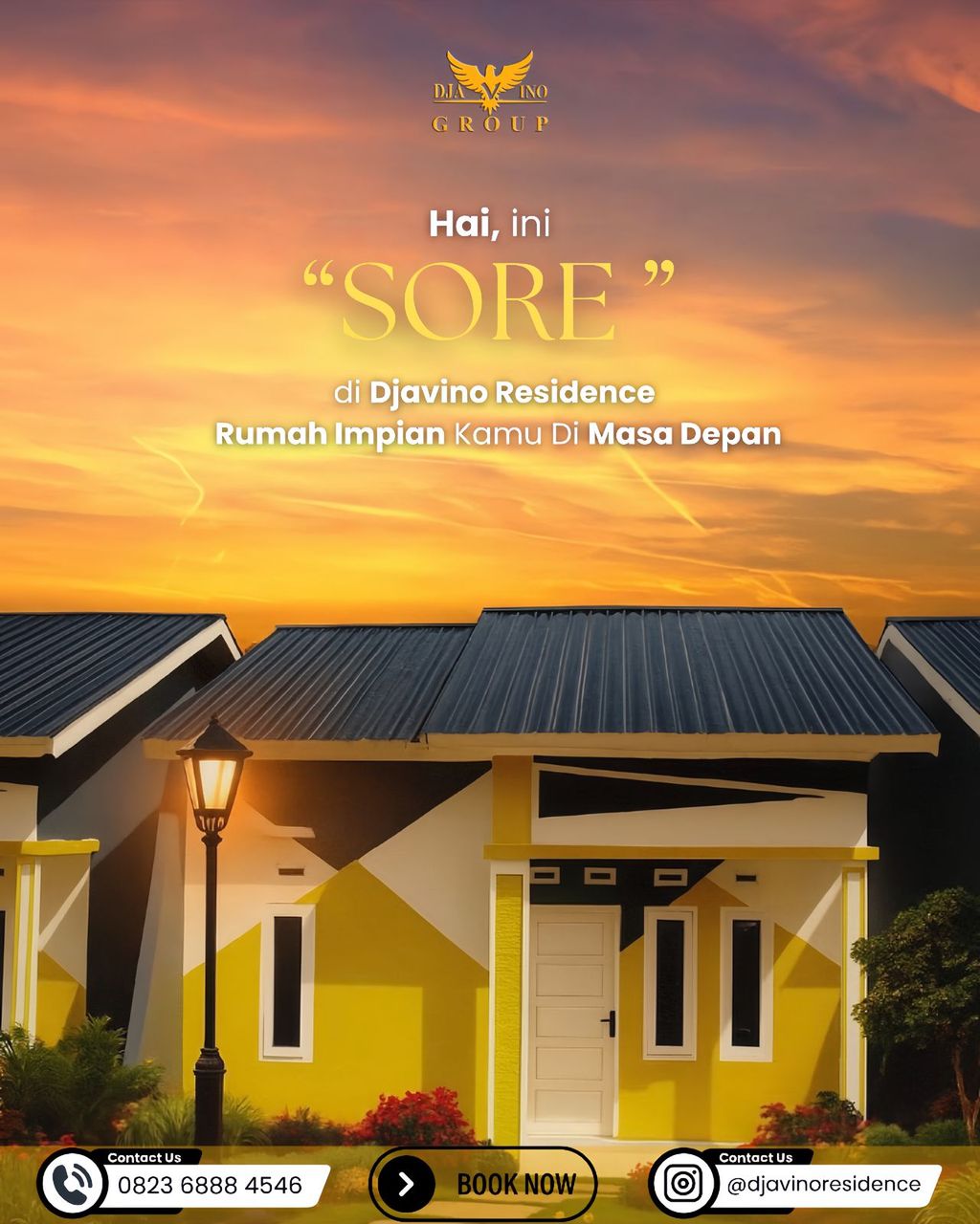 foto tampak rumah tipe 36 perumahan DJAVINO RESIDENCE V TAHAP 2