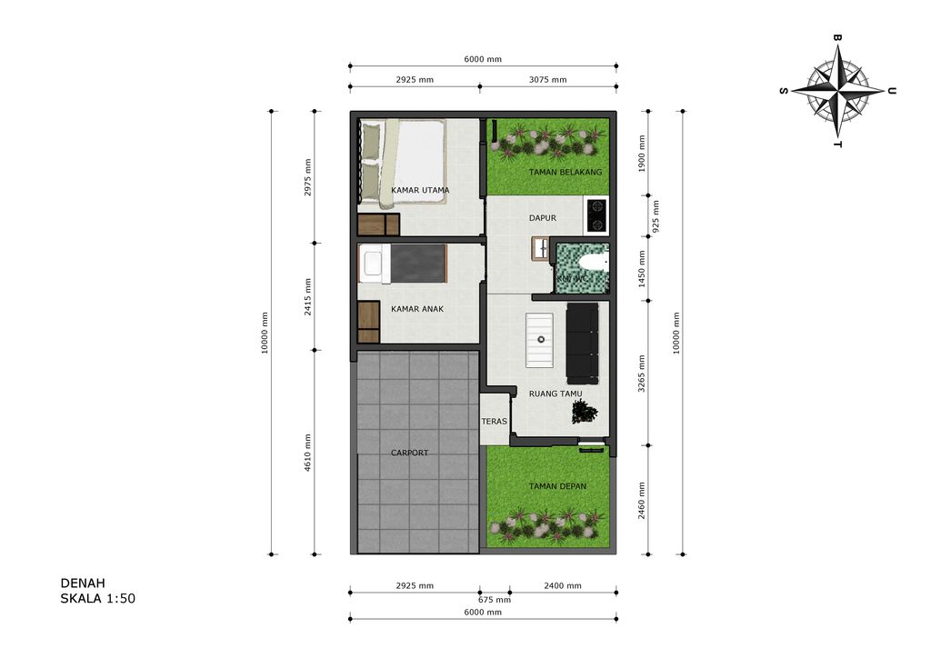 foto denah rumah tipe 33 STANDAR perumahan DEEPA RESIDENCE