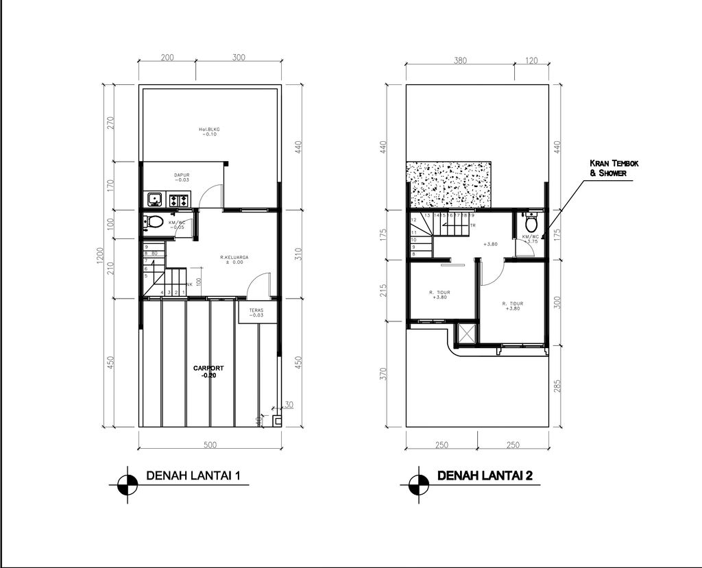 foto denah rumah tipe 38 Compact 2 Kamar HC (473) perumahan G-Land Ciwastra Park 2