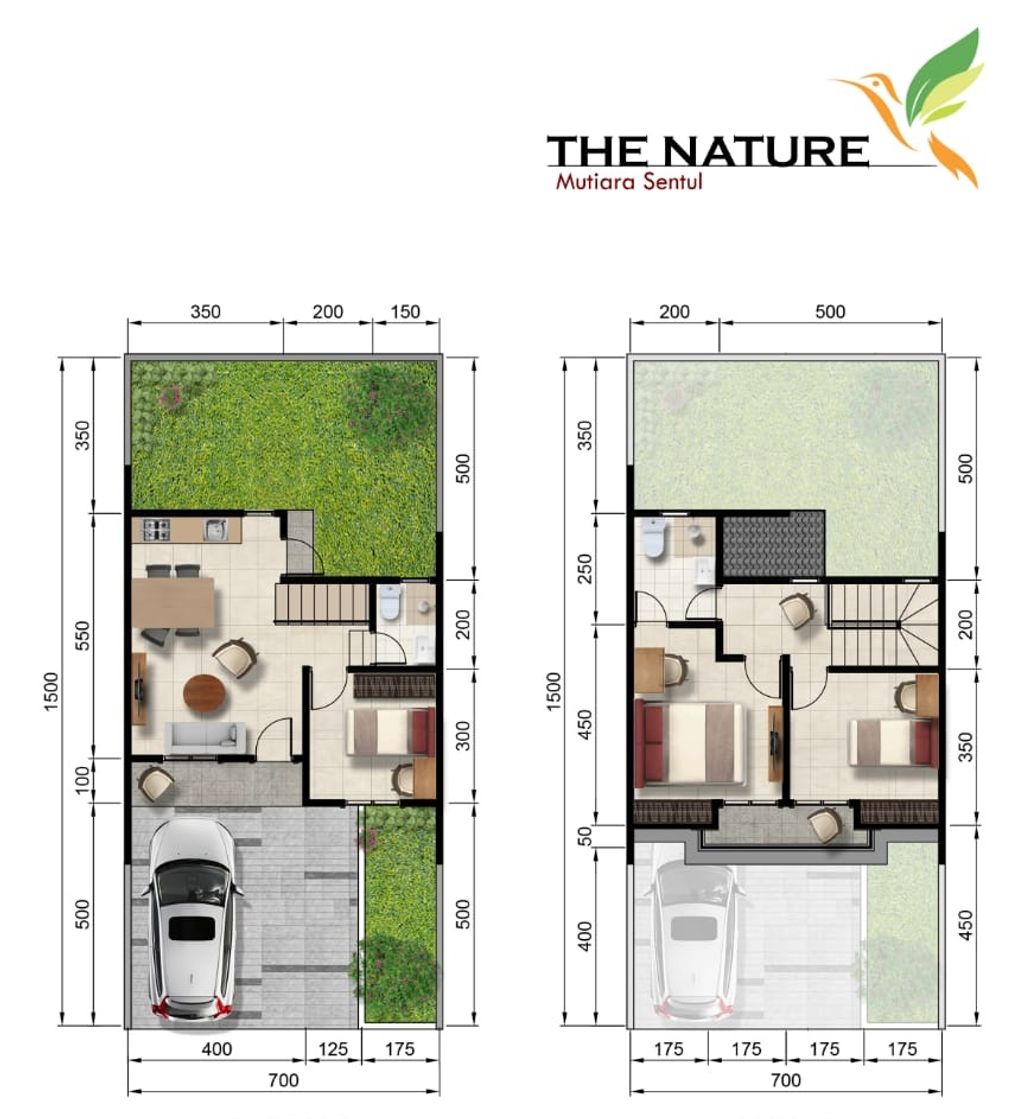 foto denah rumah tipe FE-3 perumahan Mutiara Sentul