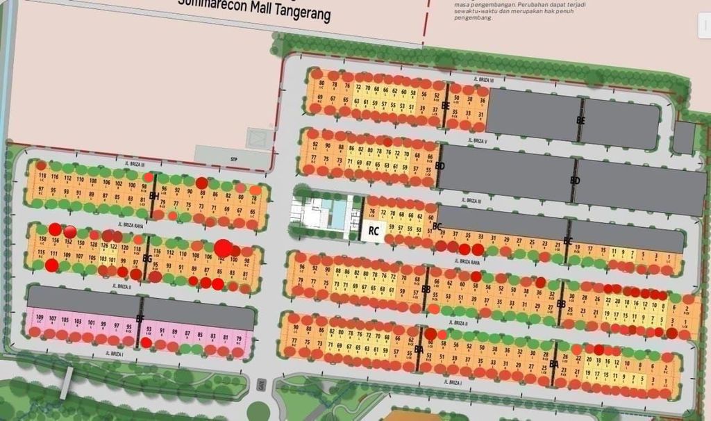 foto denah rumah tipe CORNER K 7 perumahan Cluster Briza