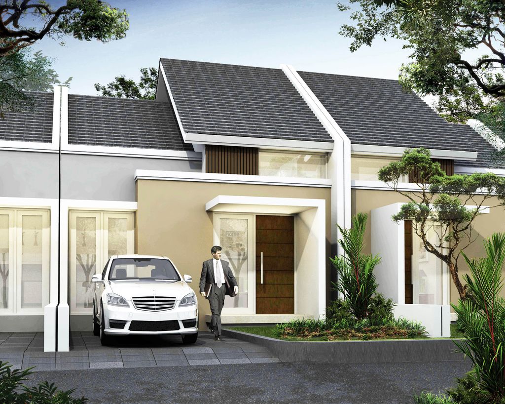 foto tampak rumah tipe 38/110 perumahan PALM VILLE REGENCY