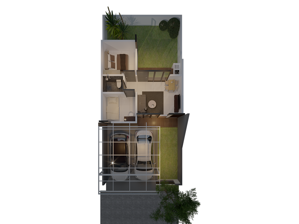 foto denah rumah tipe CALADI perumahan Java Residence Krian Cluster 3