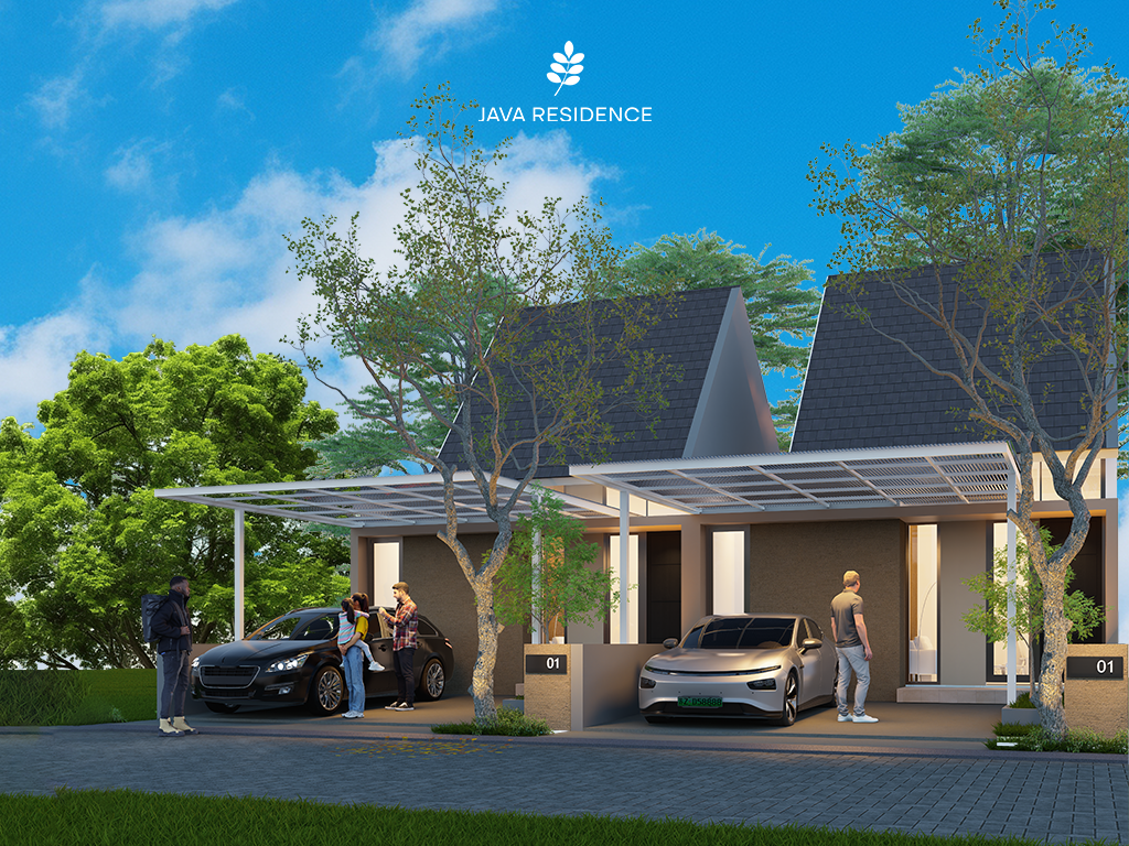 foto tampak rumah tipe CAMAR perumahan Java Residence Krian Cluster 3