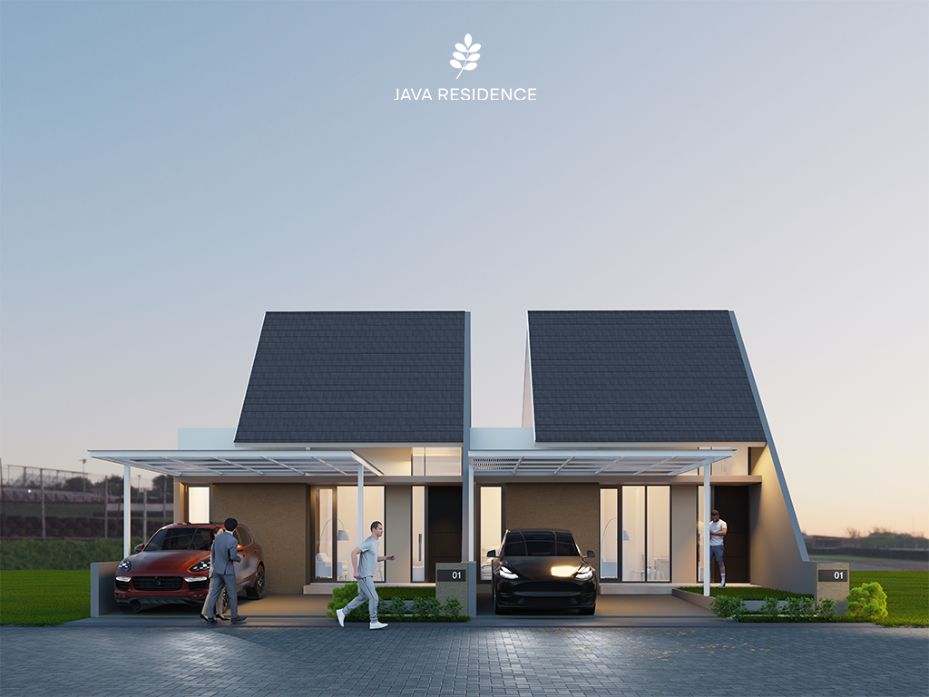 foto tampak rumah tipe CALADI perumahan Java Residence Krian Cluster 3