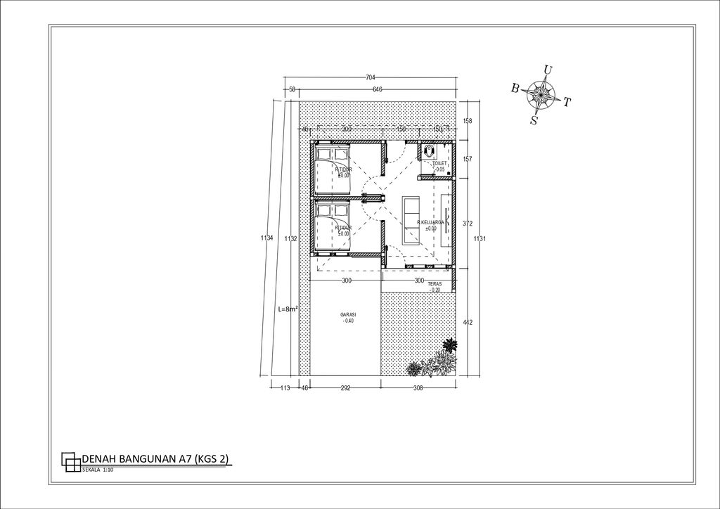 foto denah rumah tipe 30 / 72 SF perumahan KRISNA GRAHA SAMBANGAN 2