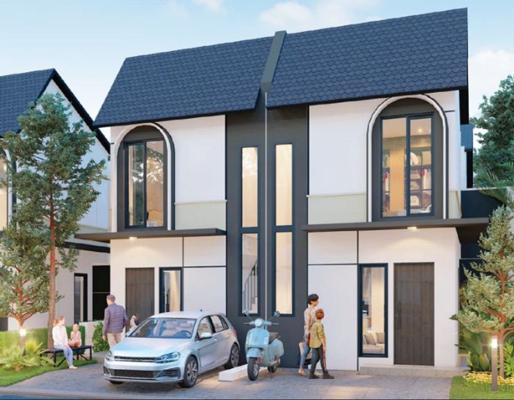 foto tampak rumah tipe FLEEX perumahan GRAHA RAYA NEO FORTUNE SPRING