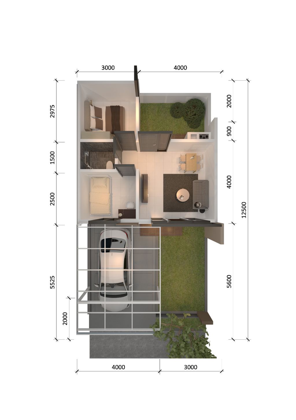 foto denah rumah tipe CICA HOOK perumahan Java Residence Krian Cluster 3