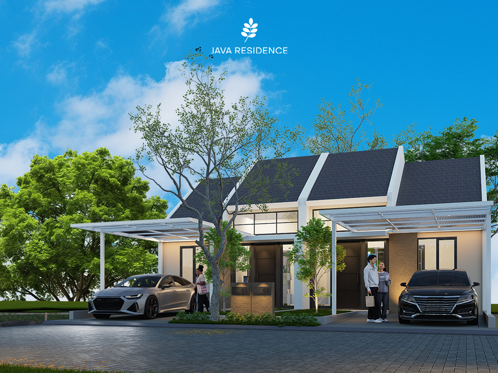 foto tampak rumah tipe CICA perumahan Java Residence Krian Cluster 3
