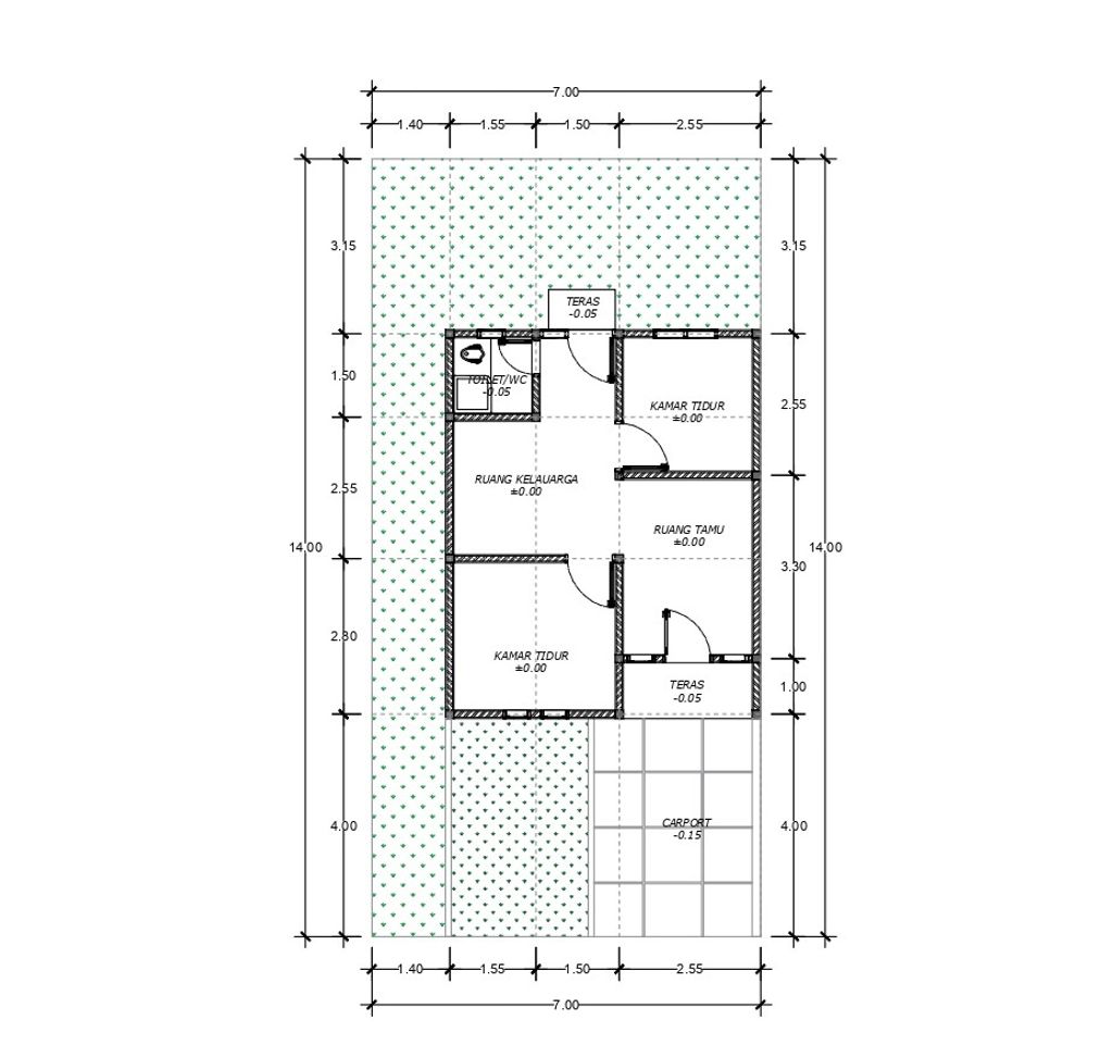 foto denah rumah tipe 36 perumahan GRAND RAFI RESIDENCE III