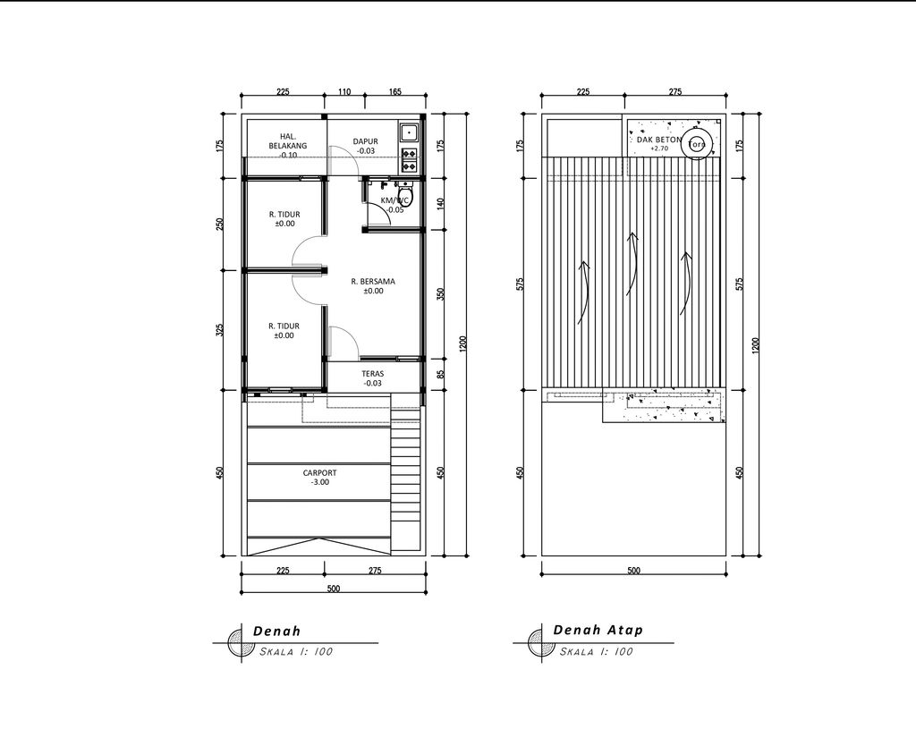foto denah rumah tipe 30 1 Lantai Kontur 3m (324) perumahan G-Land Padalarang Valley