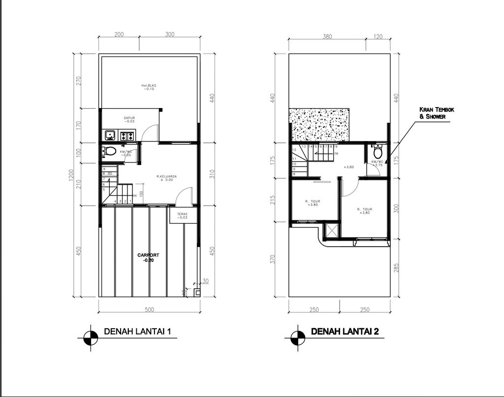 foto denah rumah tipe 38 Compact 2 Kamar HC (473) perumahan G-Land Ciwastra Park 2