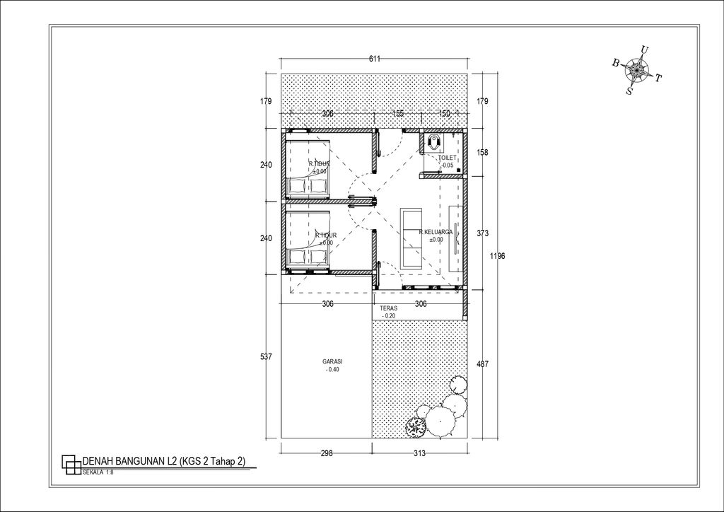 foto denah rumah tipe 30/72 SF perumahan KRISNA GRAHA SANGKET 2 TAHAP 2