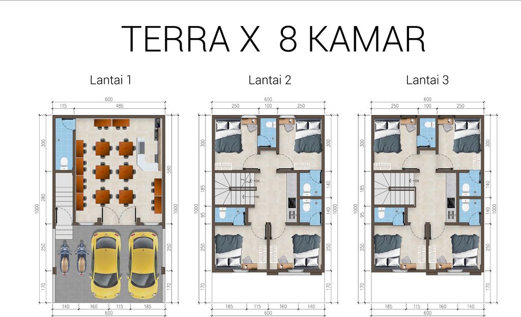 foto denah rumah tipe TERRA X perumahan ASPENPARK SERPONG