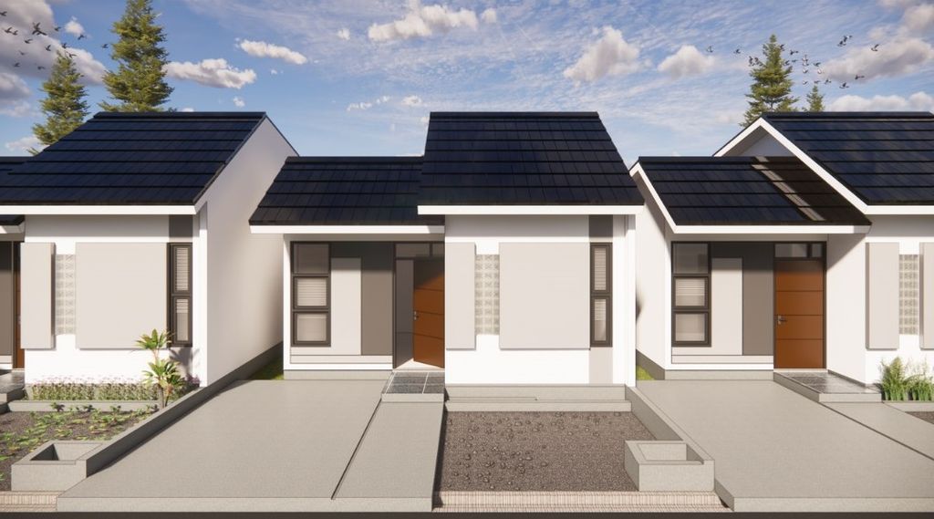 foto tampak rumah tipe 36 perumahan NEW BEVERLY REGENCY.